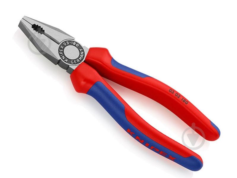 Плоскогубці KNIPEX комбіновані 1 шт. 03 02 180 - фото 1