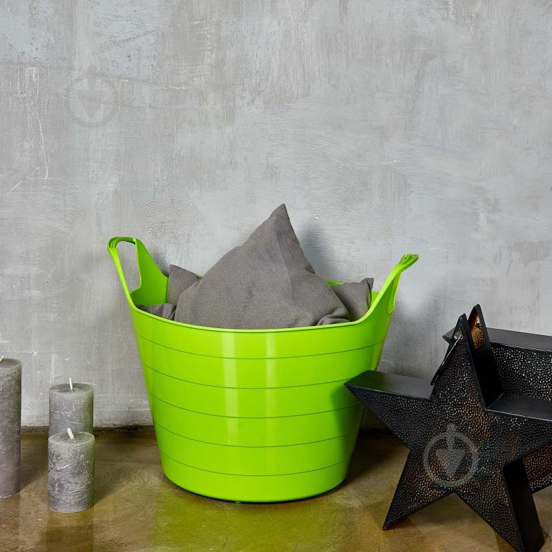 Корзина для белья Алеана Уно 500х433х377 мм 29 л оливковый - фото 3