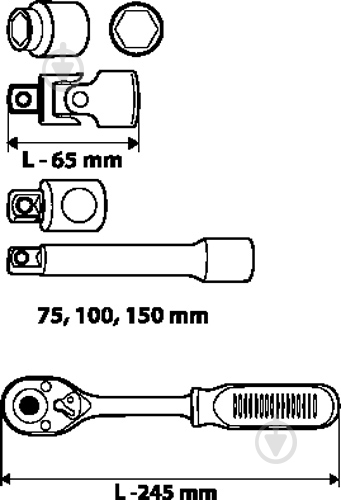 Набор головок сменных NEO tools 1/2" 23 шт. 08-616 - фото 4 Набор головок сменных NEO tools 1/2" 23 шт. 08-616 - фото 4