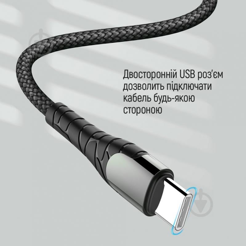 Кабель ColorWay USB Type-C - USB Type-C (PD Fast Charging 65W) 3А 2 м grey (CW-CBPDCC039-GR) - фото 9