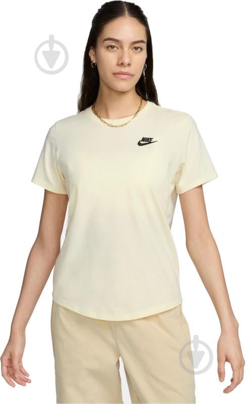 Футболка Nike NS CLUB SS TEE DX7902-113 р.L бежевый - фото 1