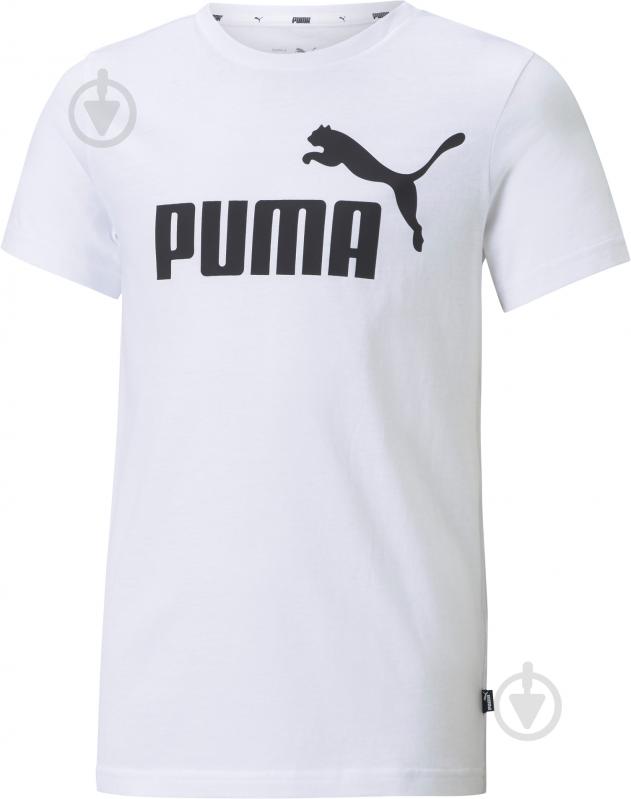 Футболка Puma ESS LOGO TEE B 58696002 р.104 білий - фото 1