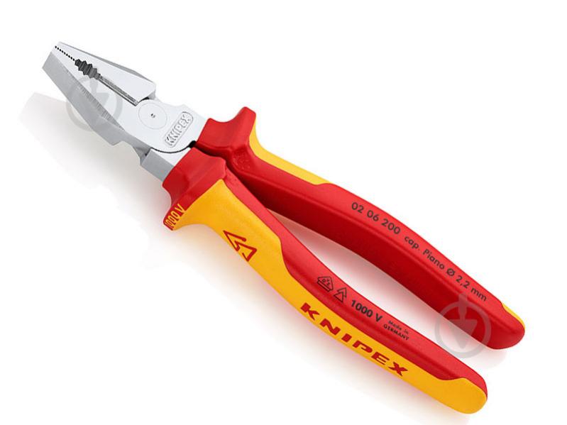 Плоскогубцы KNIPEX комбинированные особой прочности 1 шт. 02 06 200 - фото 1