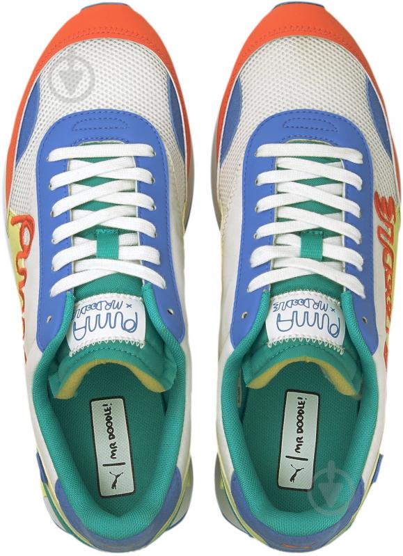 Кроссовки мужские демисезонные Puma Future Rider Mr Doodle 37579001 р.41 бело-красные - фото 6