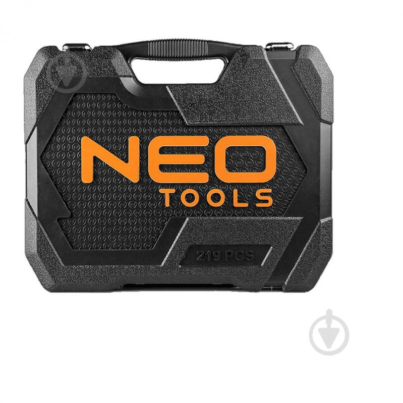 Набір головок змінних 1/2", 3/8", 1/4" CrV NEO tools 219 шт. 08-671 - фото 3