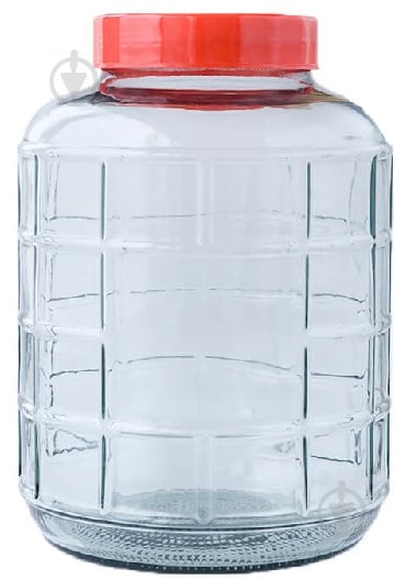 Бутель скляний із кришкою 9,3 л (в комплекті гідрозатвор та стропа) - фото 1