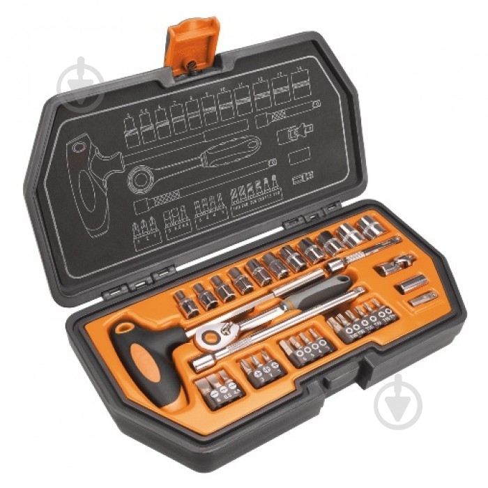 Набор головок 1/4 NEO tools 34 шт. 08-601 - фото 1 Набор головок 1/4 NEO tools 34 шт. 08-601 - фото 1