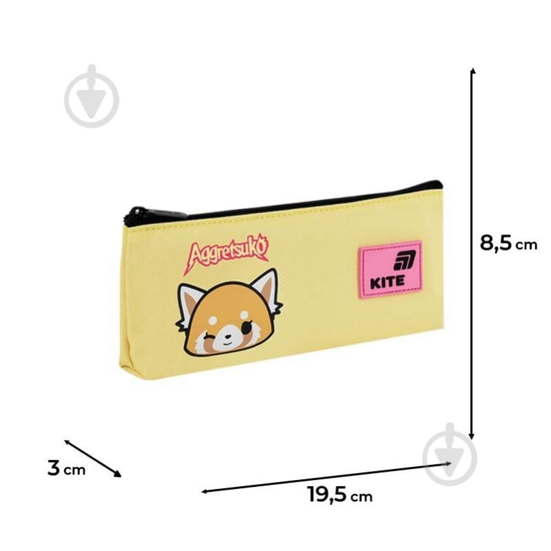 Пенал Aggretsuko AR26-680 KITE желтый - фото 2
