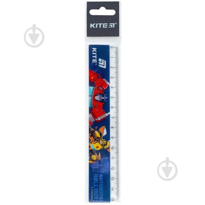 Линейка пластиковая 15 см Transformers TF26-090 KITE - фото 2