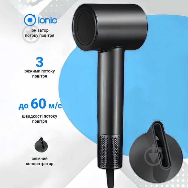 Фен ShowSee A18 Black (A18-GY) EU - фото 2 Фен ShowSee A18 Black (A18-GY) EU - фото 2