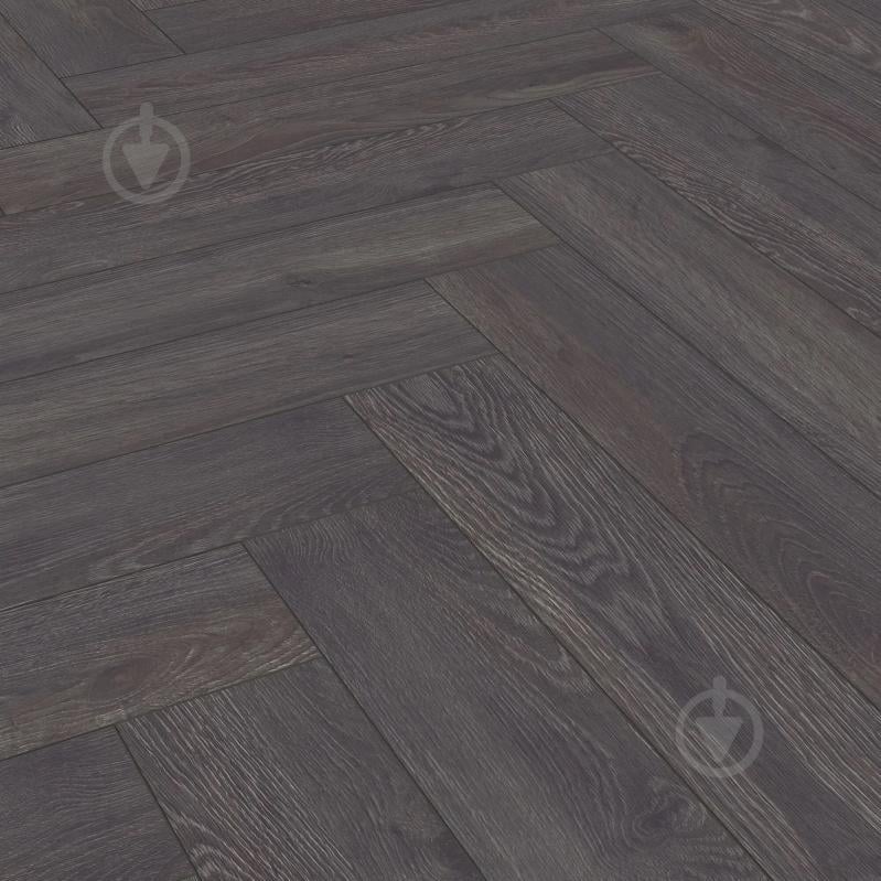 Ламинат елочка Kronotex Herringbone elba oak black 32/АС4/8 мм (6010) - фото 1