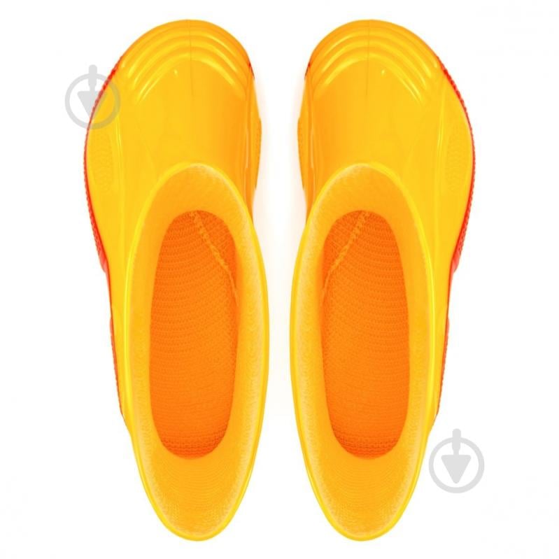 Сапоги резиновые для девочек Oldcom VIVID размер 33-34 желтый с красным - фото 5