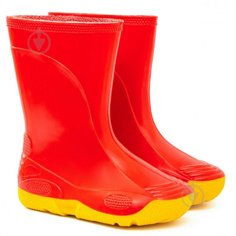 Чоботи гумові для дівчаток Oldcom VIVID розмір 33-34 червоний із жовтим - фото 2 Чоботи гумові для дівчаток Oldcom VIVID розмір 33-34 червоний із жовтим - фото 2