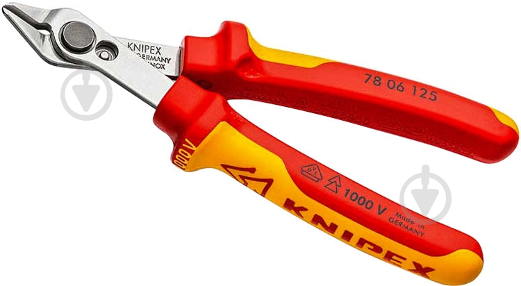 Кусачки KNIPEX Electronic Super VDE 1 шт. 78 06 125 - фото 1 Кусачки KNIPEX Electronic Super VDE 1 шт. 78 06 125 - фото 1