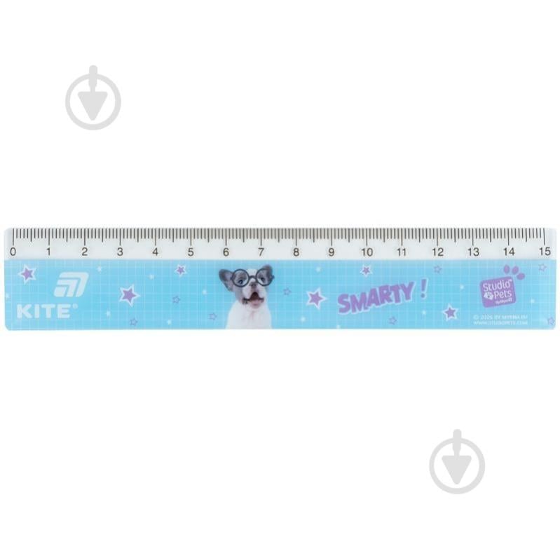 Линейка пластиковая 15 см Studio Pets SP26-090 KITE - фото 1