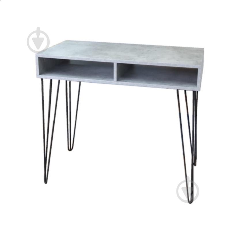 Стол письменный Woodville Loft серый/черный - фото 1