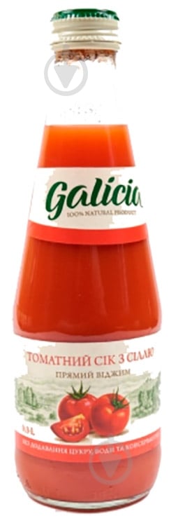 Сок Galicia томатный с мякотью и с солью 0,3л - фото 1