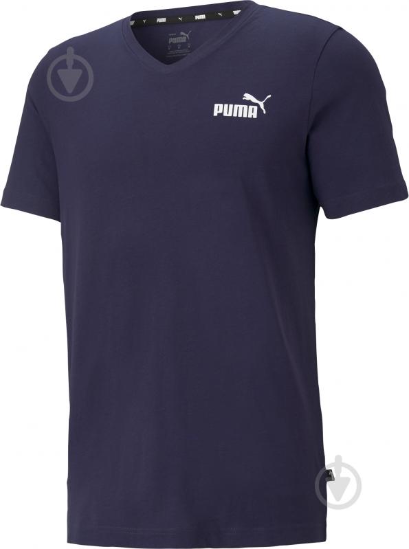 Футболка Puma ESS V NECK TEE 58673706 р.M синий - фото 1