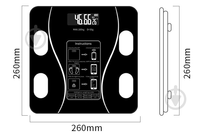 Смарт-весы Scale scl-001bl - фото 2