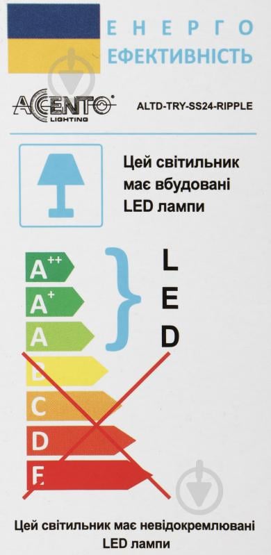 Светильник светодиодный Accento lighting ALTD-TRY-SS36-RIPPLE 36 Вт белый 4000 К - фото 4