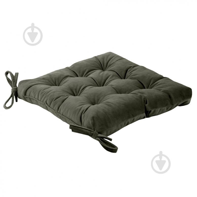 Подушка на стул VELOUR оливковая DECORA - фото 2
