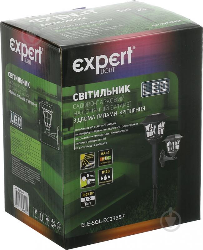 Світильник на сонячній батареї Expert ELE-SGL-EC2335 0,07 Вт IP23 чорний - фото 7