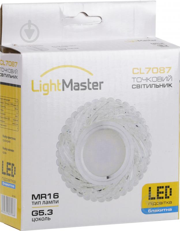 Светильник точечный LightMaster с LED-подсветкой GU5.3 прозрачный CL7087 голубий - фото 8