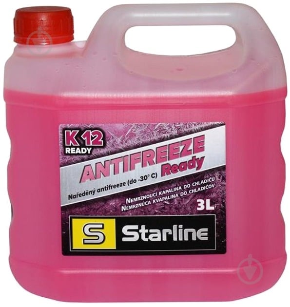 Антифриз STARLINE Ready G12+ від -30 до +40 готовий 3 л червоний (NA K12READY-3) - фото 1