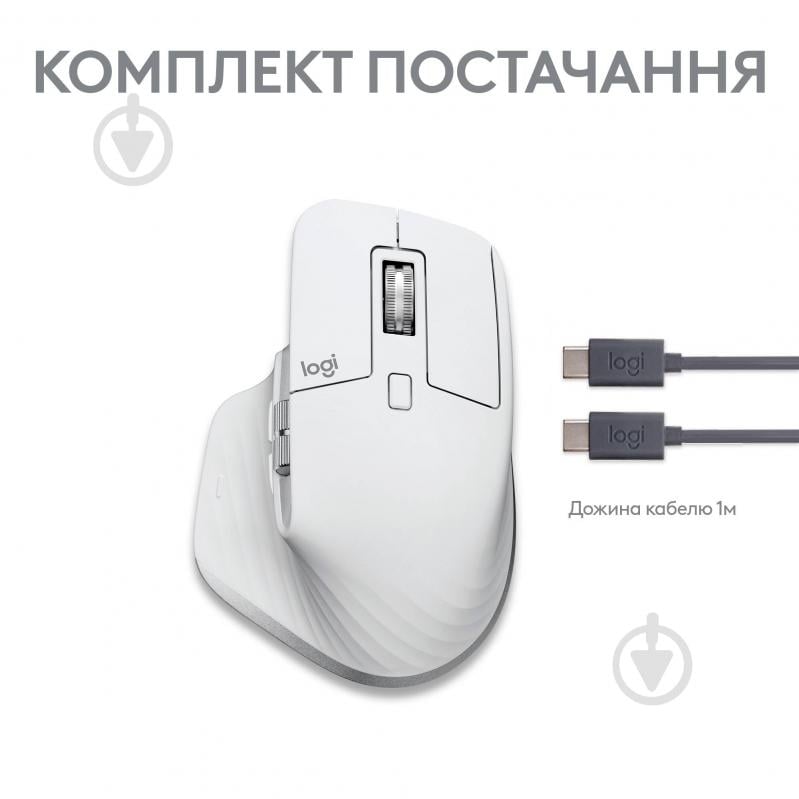 Мишка Logitech MX Master 3S For Mac Performance Wireless Mouse pale grey (L910-006572) - фото 10 Мишка Logitech MX Master 3S For Mac Performance Wireless Mouse pale grey (L910-006572) - фото 10