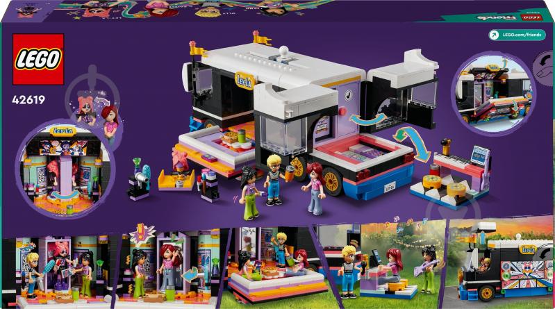 Конструктор LEGO Friends Автобус для музичного туру попзірки 42619 - фото 2