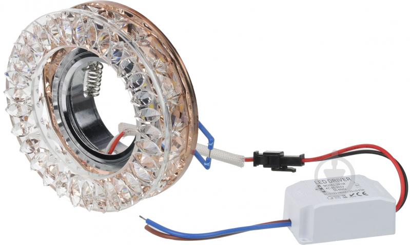 Світильник точковий LightMaster з LED-підсвічуванням GU5.3 4000 К золотопрозорий CD550 - фото 5