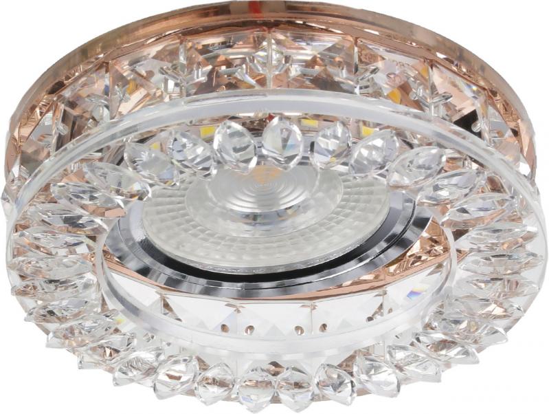 Світильник точковий LightMaster з LED-підсвічуванням GU5.3 4000 К золотопрозорий CD550 - фото 2