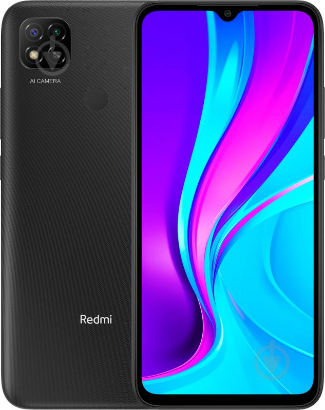 Смартфон Xiaomi Redmi 9C 3/64GB midnight gray (942004) - фото 1