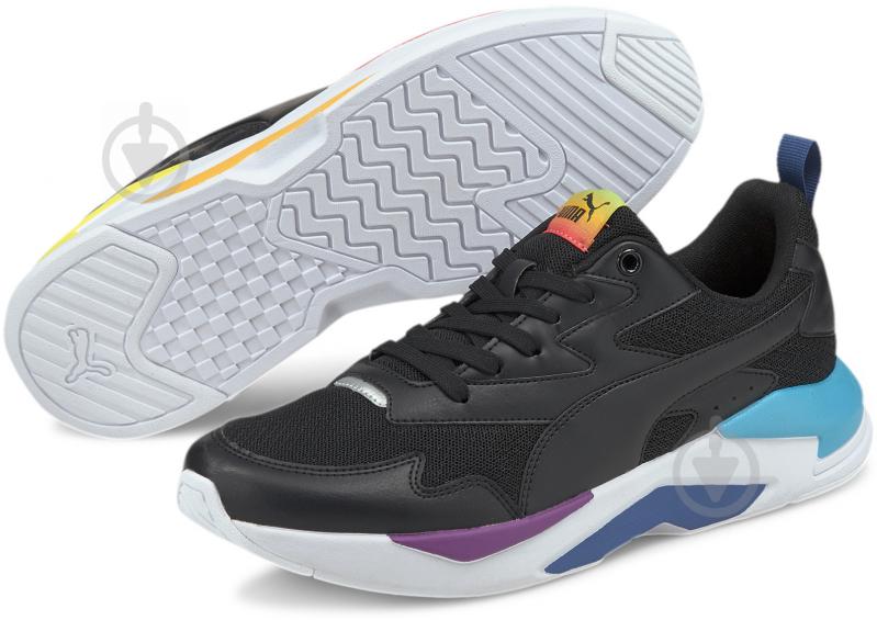 Кросівки чоловічі демісезонні Puma X-Ray Lite Rainbow 36886301 р.40,5 чорні - фото 2