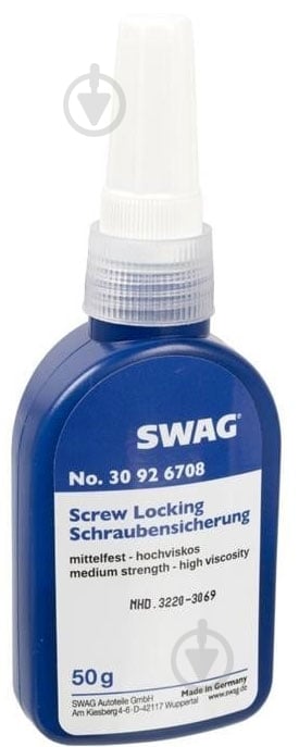 Фиксатор резьбы SWAG (30 92 6708) синий 50 мл - фото 1 Фиксатор резьбы SWAG (30 92 6708) синий 50 мл - фото 1