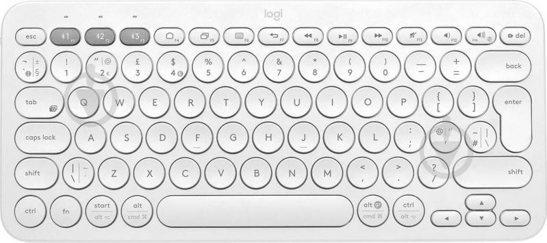 Клавіатура Logitech K380 Multi-Device Bluetooth UA (L920-009868) white - фото 1