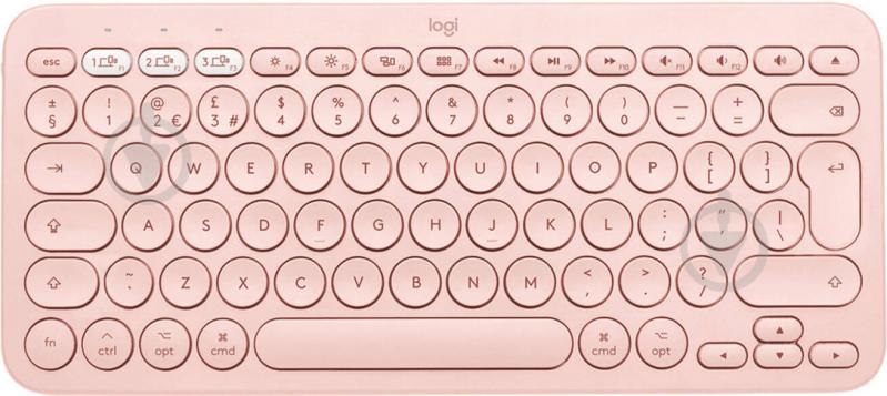 Клавіатура Logitech K380 Multi-Device Bluetooth UA (L920-009867) rose - фото 1