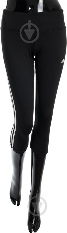 Лосины Adidas black 3 Stripe 3/4 Legging AJ9370 р.XS черный - фото 1