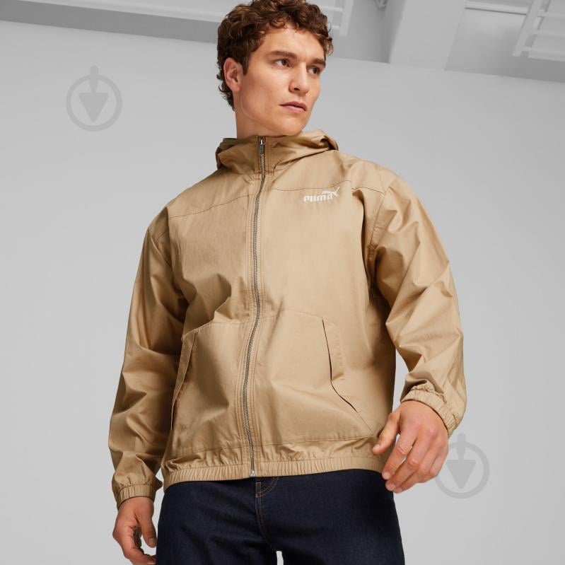 Куртка мужская демисезонная Puma HOODED COTTON JACKET 62368383 р.S бежевая - фото 3