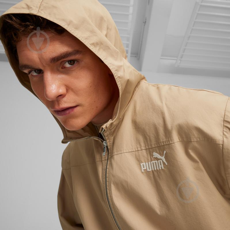 Куртка мужская демисезонная Puma HOODED COTTON JACKET 62368383 р.S бежевая - фото 5