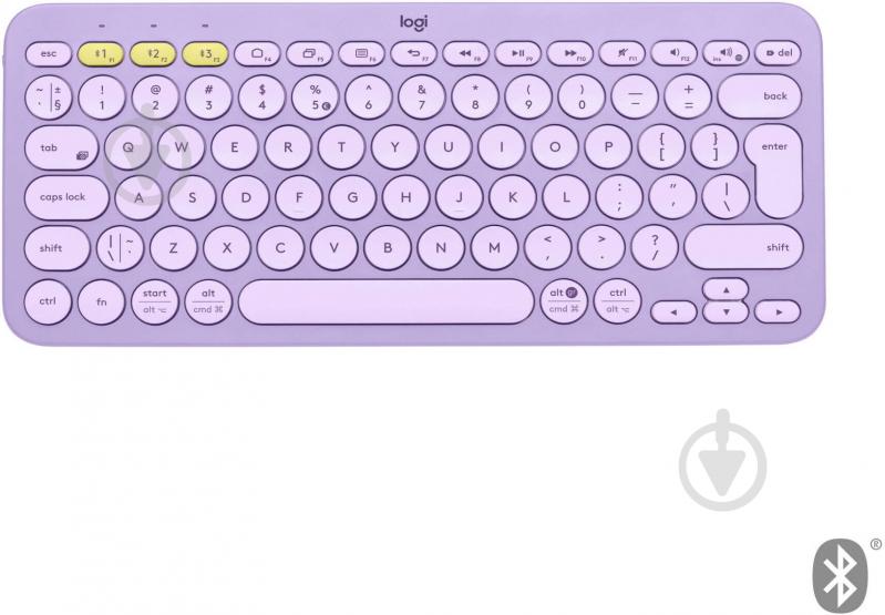 Клавиатура Logitech K380 Multi-Device Bluetooth Keyboard US (L920-011166) lavender lemonade - фото 1