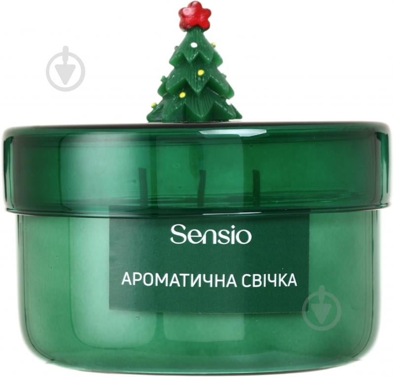 Свеча ароматическая Sensio Merry Glow зеленая - фото 1