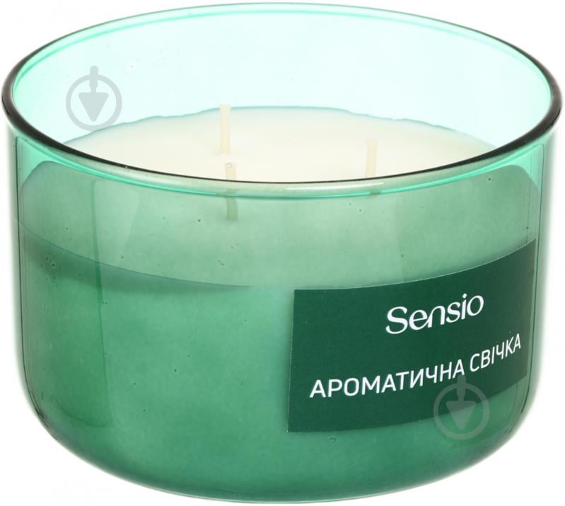Свеча ароматическая Sensio Merry Glow зеленая - фото 3