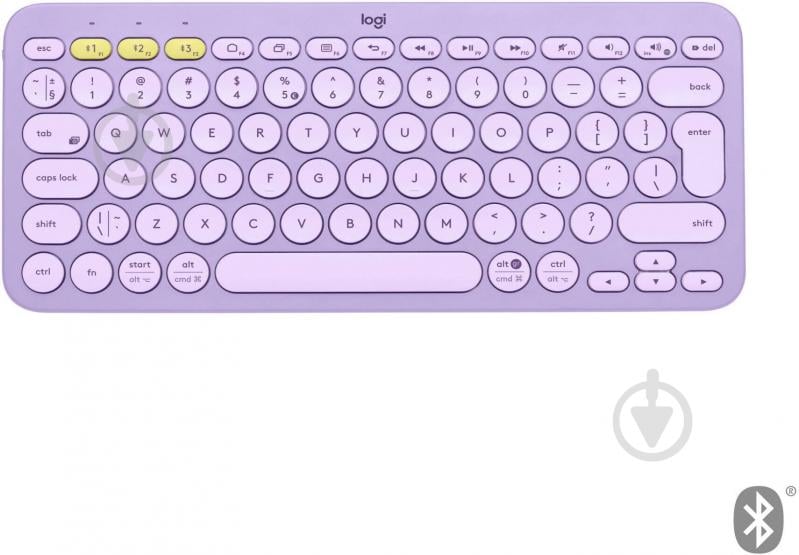 Клавиатура Logitech K380 Multi-Device Bluetooth Keyboard RUS (L920-011164) lavender lemonade - фото 1