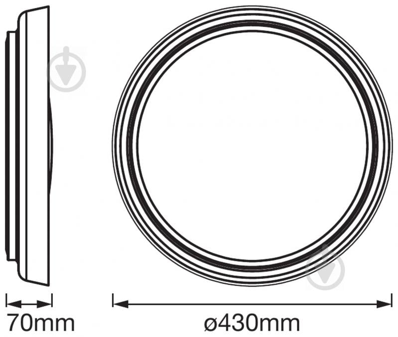 Світильник світлодіодний Ledvance SMART + WIFI ORBIS Plate 430 WT 24 Вт білий 3000...6500 К ORBIS PLATE RD 430 TW - фото 4