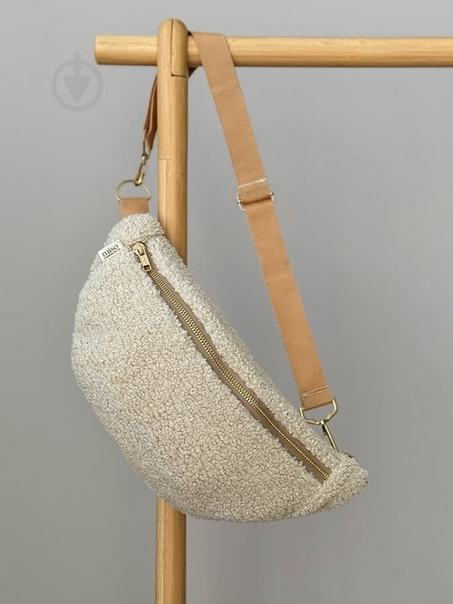 Сумка-бананка MISO accessory Teddy маленькая молочный - фото 3
