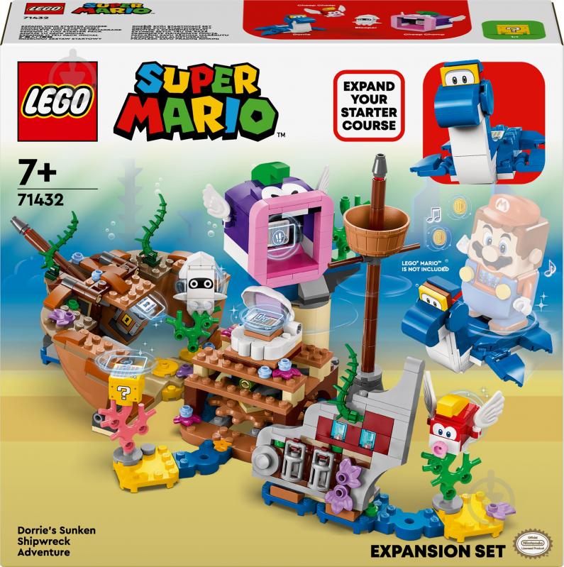 Конструктор LEGO Super Mario Пригоди Dorrie на затонулому кораблі. Додатковий набір 71432 - фото 1