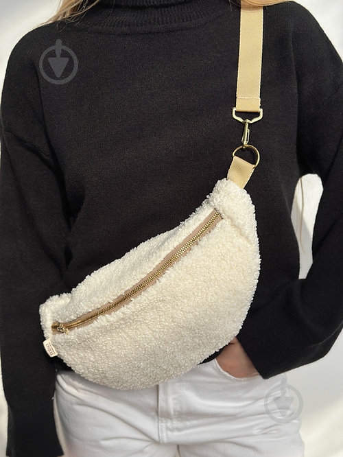 Сумка-бананка MISO accessory Teddy маленькая белый - фото 1