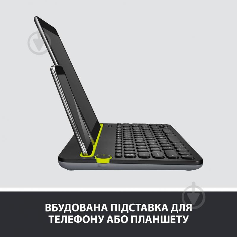 Клавиатура Logitech K480 Bluetooth Multi-Device Keyboard (L920-006366) black - фото 7 Клавиатура Logitech K480 Bluetooth Multi-Device Keyboard (L920-006366) black - фото 7