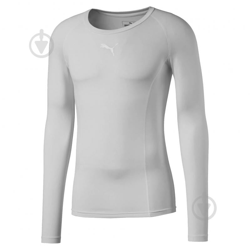 Футболка Puma LIGA BASELAYER TEE LS 65592088 р.S серый - фото 1